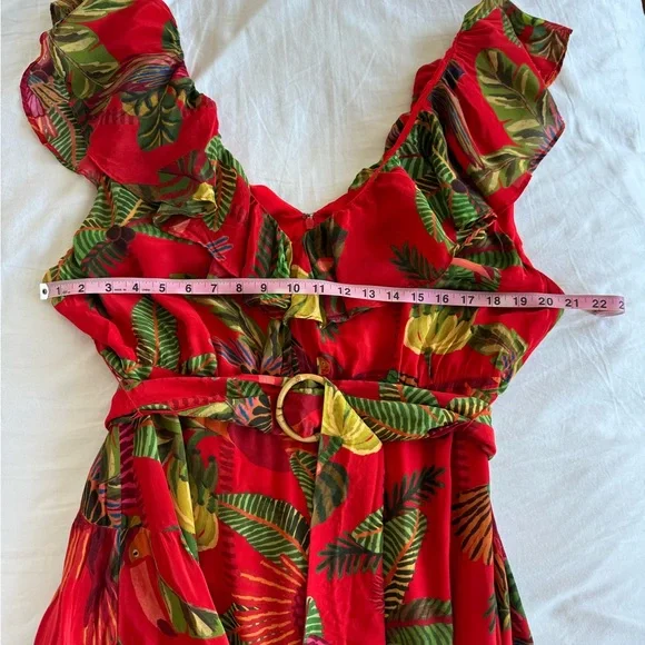 FARM Rio Red Forest Birds Maxi Dress - Picture 13 of 15